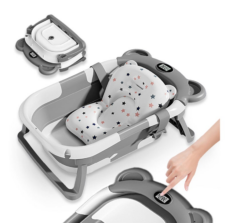 Baignoire pliable pour bébé avec thermomètre