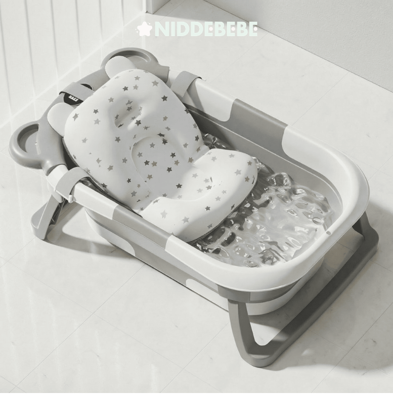 Baignoire pliable pour bébé avec thermomètre
