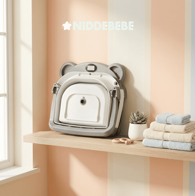 Baignoire pliable pour bébé avec thermomètre