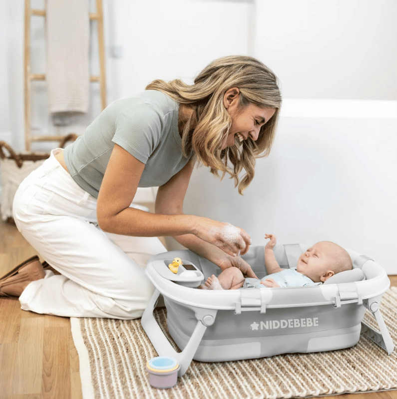 Baignoire pliable pour bébé avec thermomètre